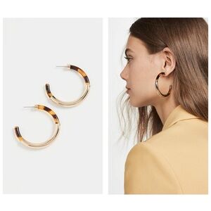Kenneth Jay Lane Couture Shopbop Gold/Tortoise Post Hoop Earrings